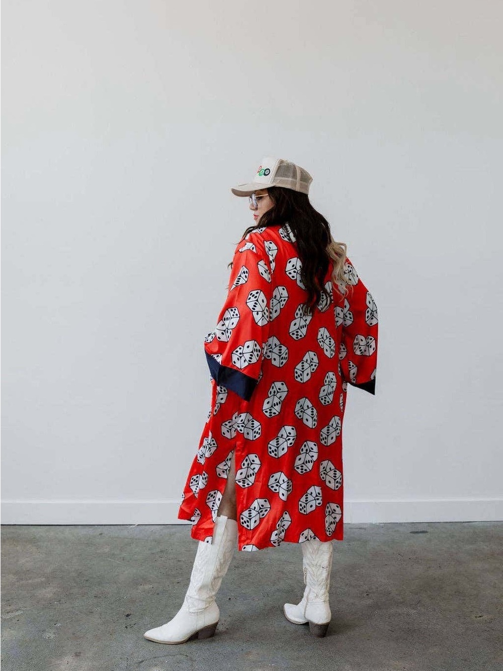 NWT EMY AVE HIGH STAKES DICE KIMONO,  SIZE S/M